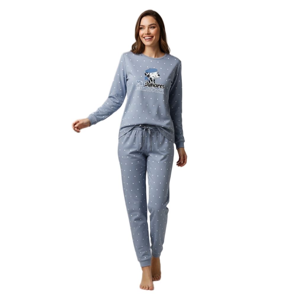 Little Uniqorn Γυναικεία Χειμερινή Πυζάμα Με Βαμβάκι Regular Fit